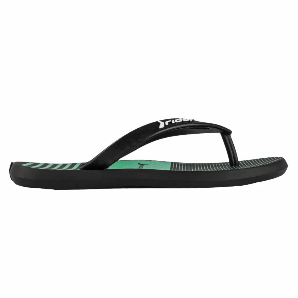 R1 Style Kids slippers junior black green*Rider