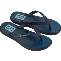 R1 Style Kids slippers junior black blue*Rider