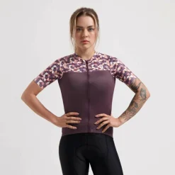 Essential Graphic fietsshirt dames bordeaux coral*Rogelli