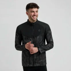 Essential Hi Vis hardloopjack heren zwart  reflection*Rogelli Online