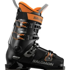 S/Pro Alpha 100 LV skischoenen heren black orange  tiger dark grey*Salomon Outlet