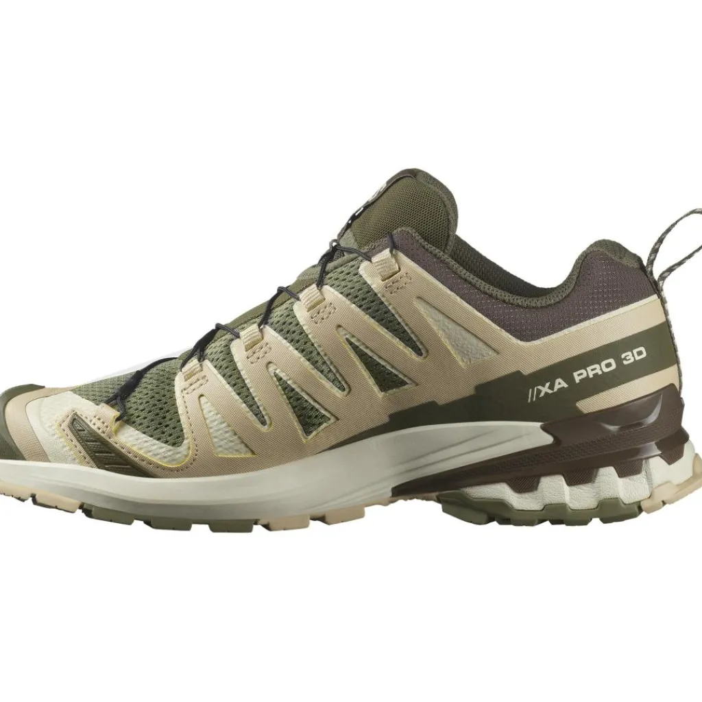 XA PRO 3D V9 hardloopschoenen heren deep lichen green safari dark earth*Salomon Hot