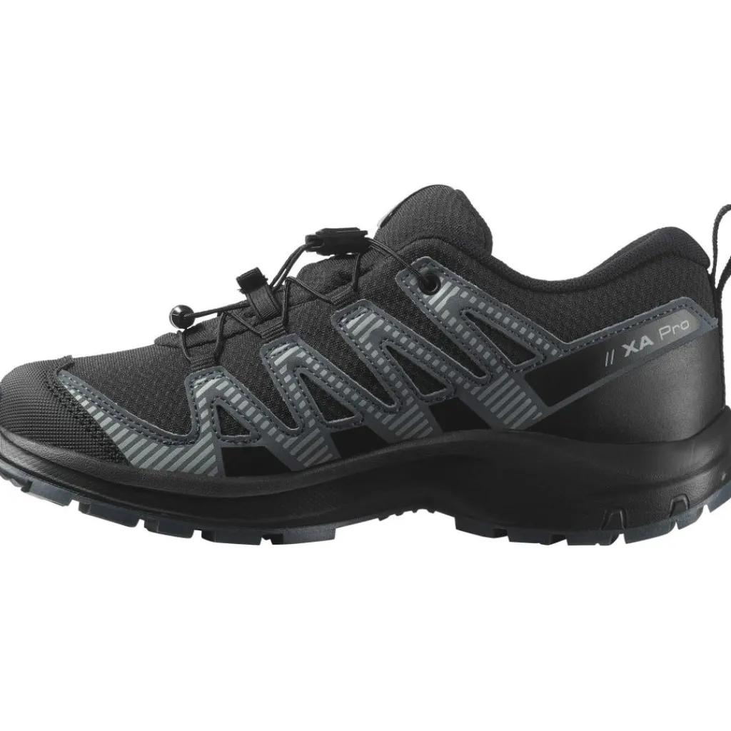 XA PRO V8 WATERPROOF wandelschoenen junior black turbulence quarry*Salomon Outlet