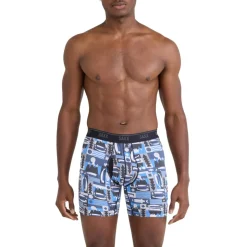 Quest Quick-Dry Mesh onderbroek heren winter angler-blue*SAXX Outlet