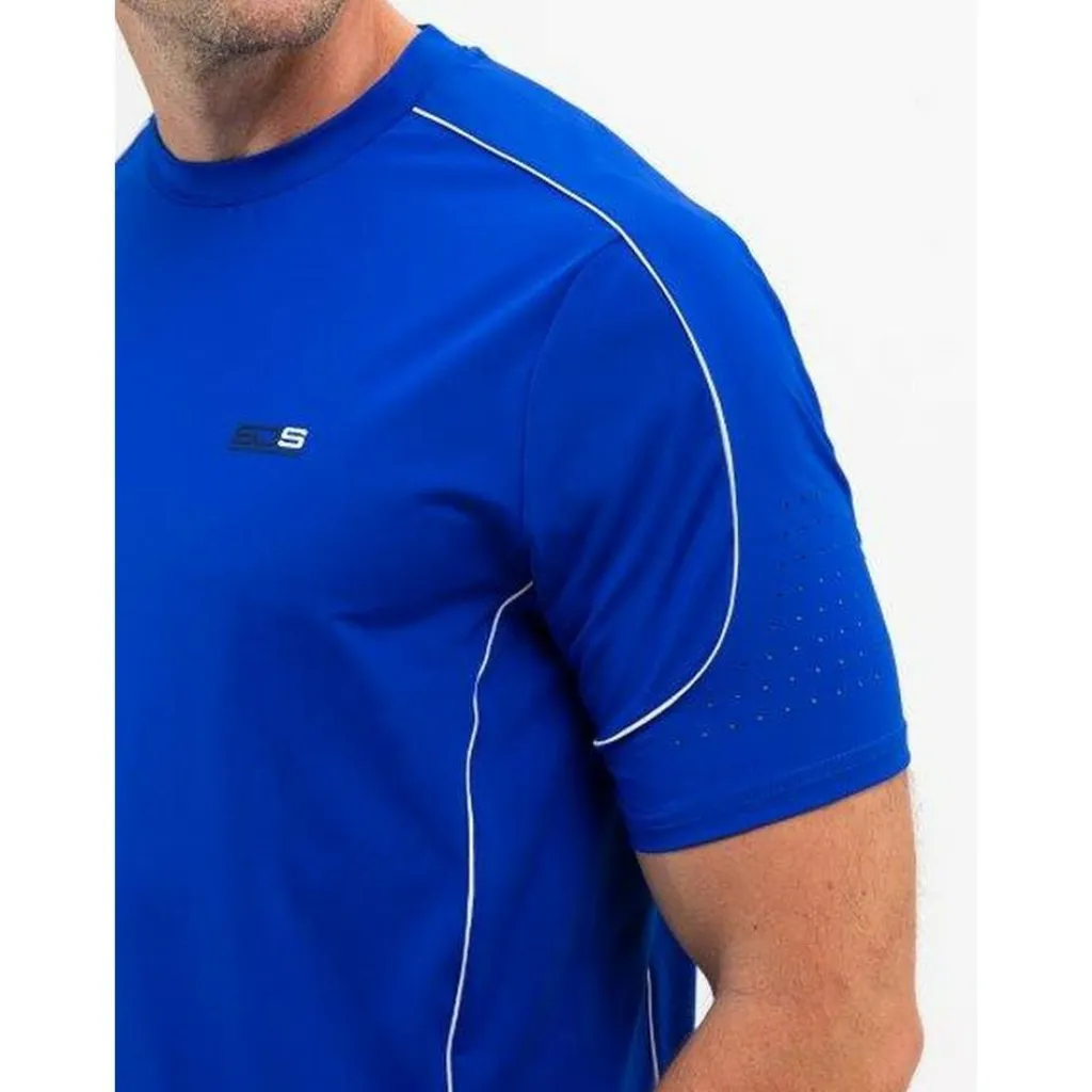Brayen tennisshirt heren blue neon*Sjeng Sports Clearance