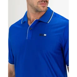  Cense tennispolo heren blue neon*Sjeng Sports Sale