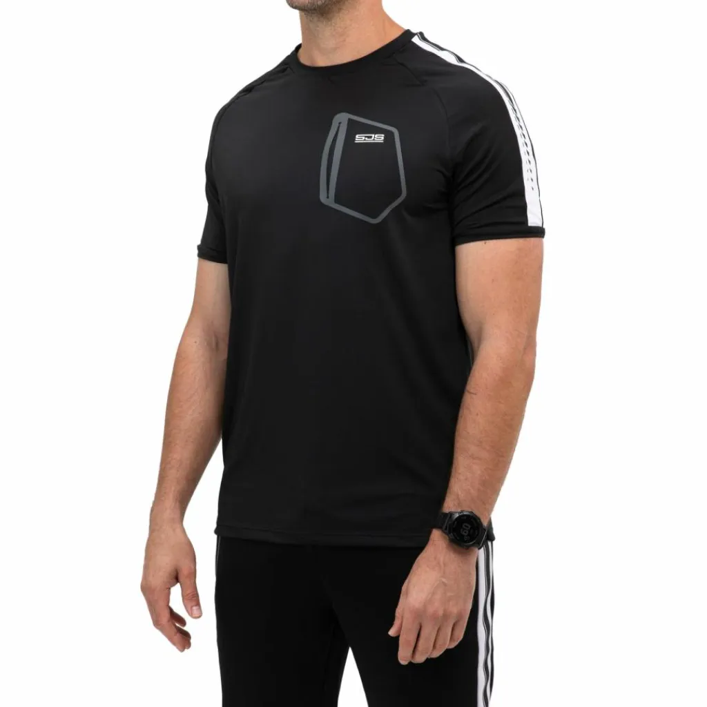 Sinclair tennisshirt heren black melange*Sjeng Sports