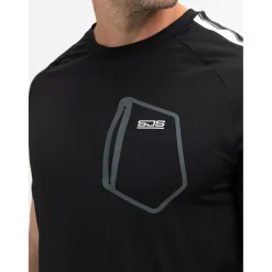 Sinclair tennisshirt heren black melange*Sjeng Sports