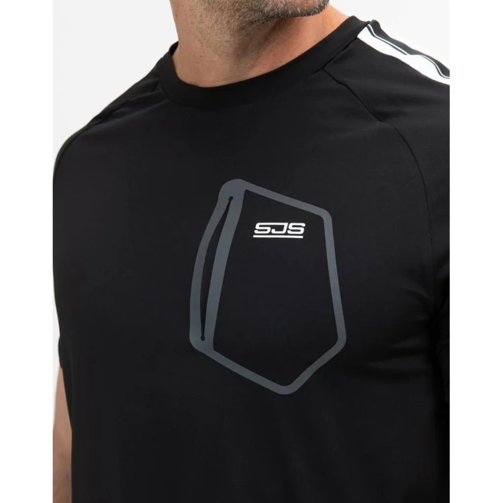 Sinclair tennisshirt heren black melange*Sjeng Sports