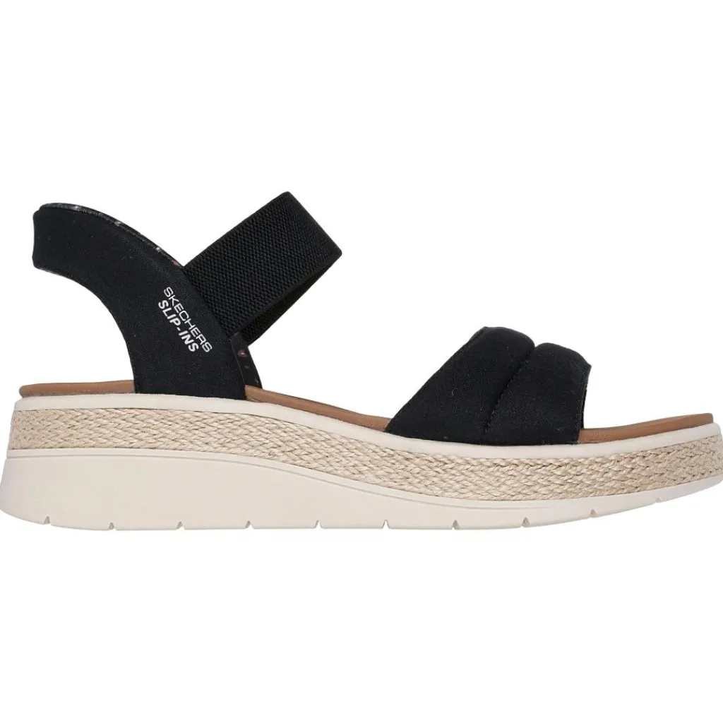 Slip-ins: BOBS Sun Ray sandalen dames black*Skechers Clearance