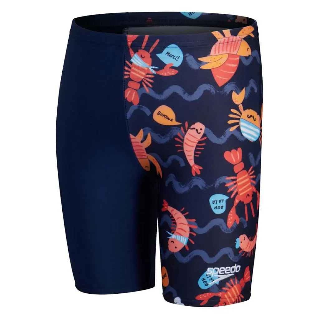 Digital Allover zwemboxer junior blue white*Speedo