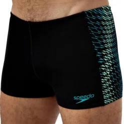 Endurance+ MAX Tech Panel zwemboxer heren black turquoise*Speedo Clearance