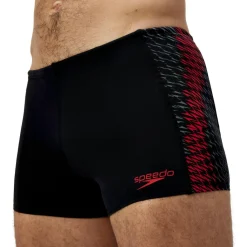 Endurance+ Tech Panel zwemboxer heren black red*Speedo Sale