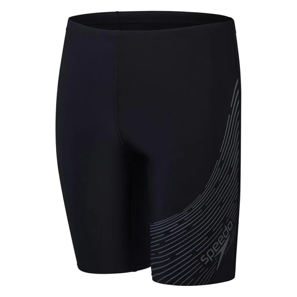 Medley Logo zwemboxer junior black grey*Speedo