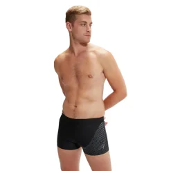 Medley Logo zwemboxer heren grey black*Speedo Hot