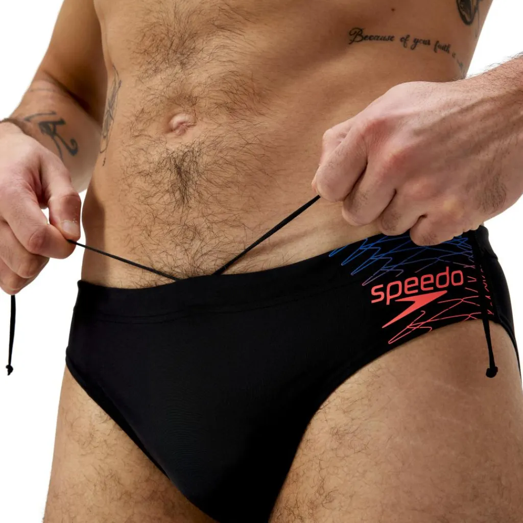 Medley Logo zwemboxer heren black orange*Speedo New