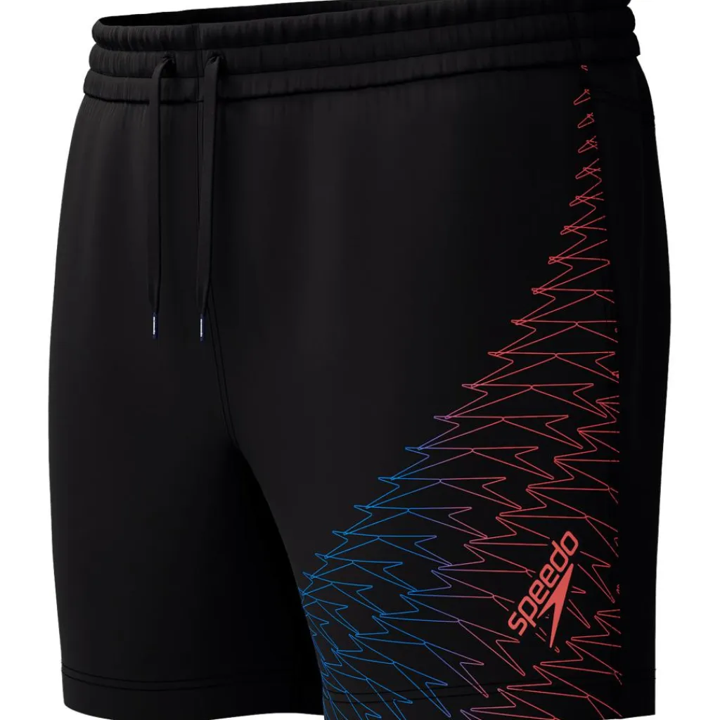 Medley Logo zwembroek heren black neon coral*Speedo Online