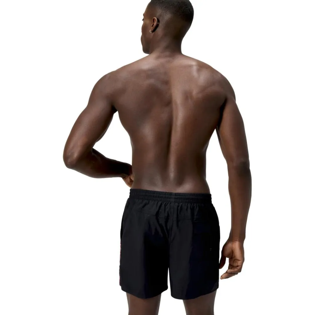 Medley Logo zwembroek heren black neon coral*Speedo Online