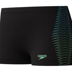 Plastisol Placement zwemboxer junior black green*Speedo Hot