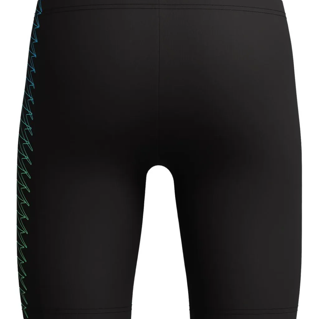 Plastisol Placement Jammer zwemboxer junior black green*Speedo