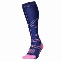  Sports hardloop compressiesokken dames dark blue pink*STOX Energy Socks Discount