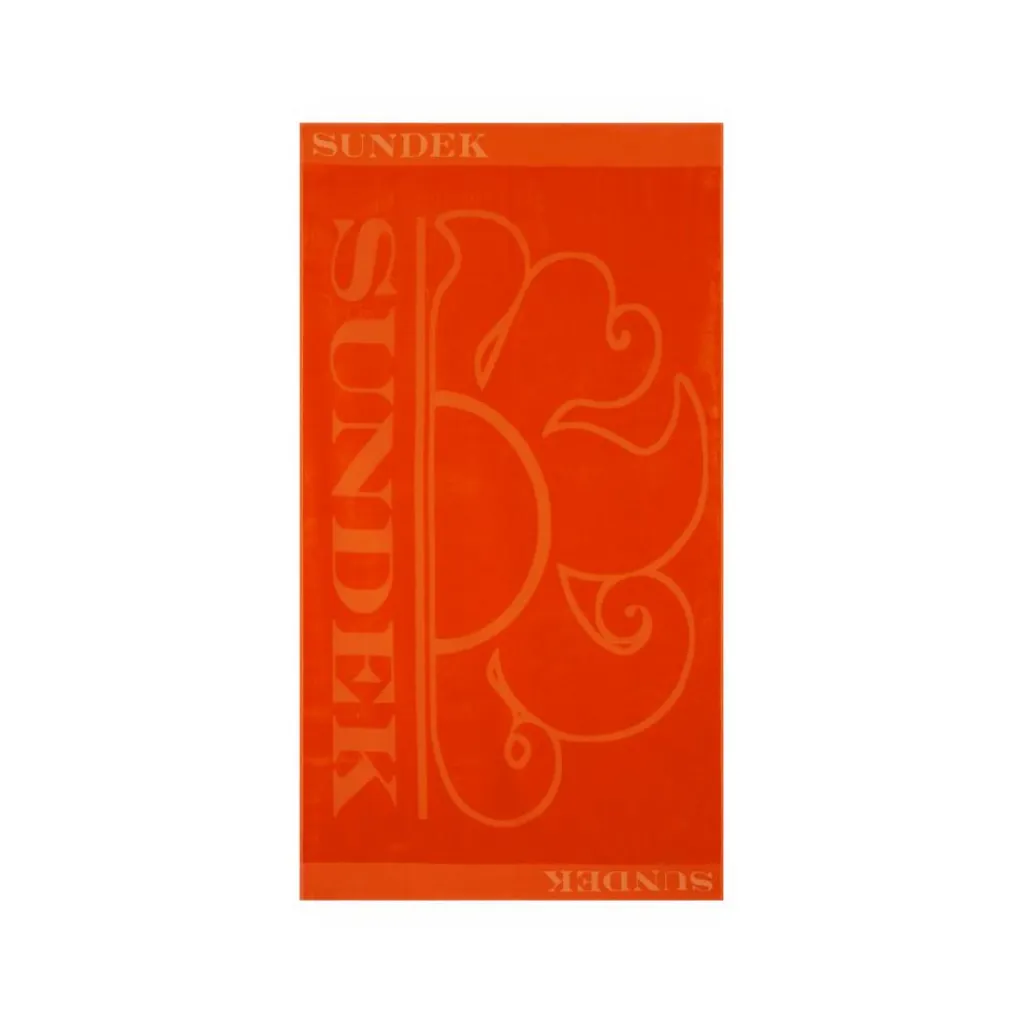 Jaqcuard strandlaken 180 x 100 cm fluo orange*Sundek Hot