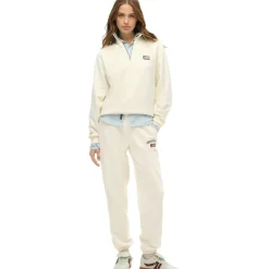 Athletic Essential Boyfriend joggingbroek dames desert bone off white*Superdry Sale