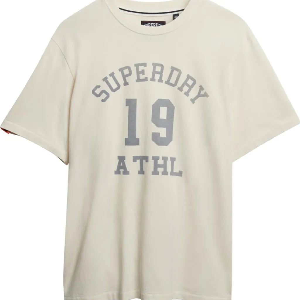 Athletic Essential shirt heren desert bone off white*Superdry Outlet