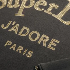 Brand Mark sweater dames vintage black*Superdry Clearance
