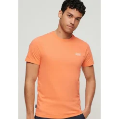 Essential Logo shirt heren sunburst coral*Superdry Online