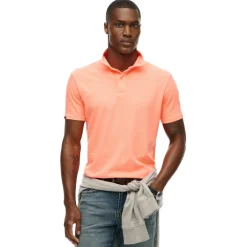Essential polo heren dry fluro orange*Superdry
