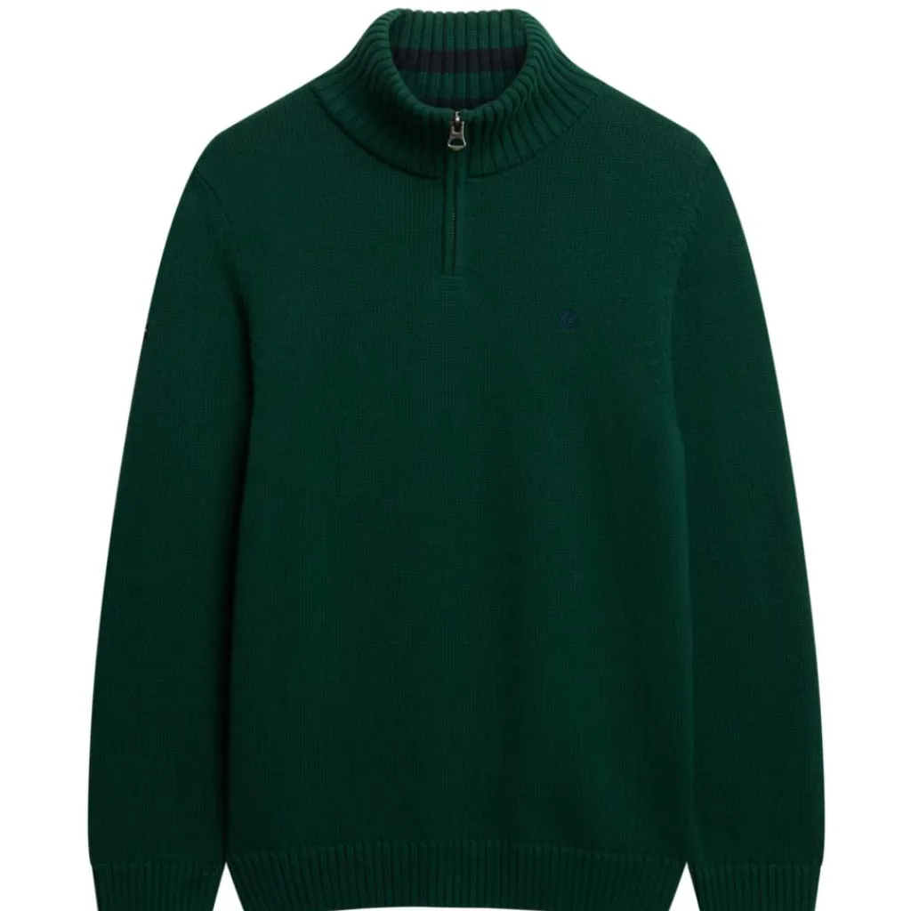 Henley sweater heren forest green*Superdry Clearance
