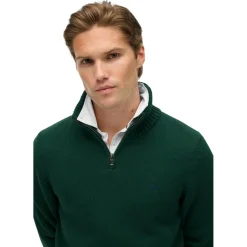Henley sweater heren forest green*Superdry Clearance