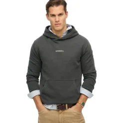 hoodie heren washed black*Superdry Sale