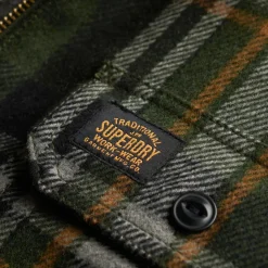Wool Miller vest heren buckshot check olive*Superdry Hot