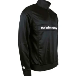  Poly Terry Half Zip hockeytrui junior black*The Indian Maharadja Outlet