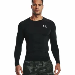 HeatGear LS shirt heren black white*Under Armour Discount
