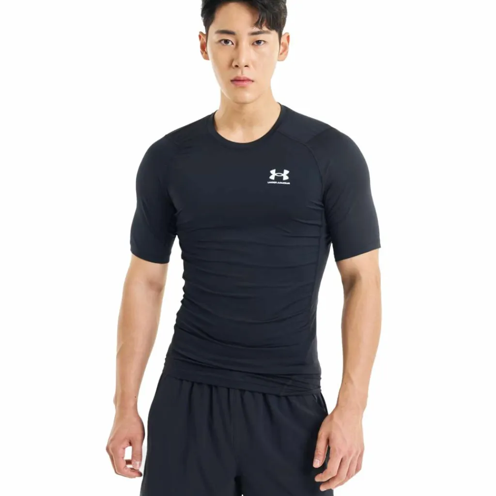 HeatGear SS shirt heren black white*Under Armour Clearance