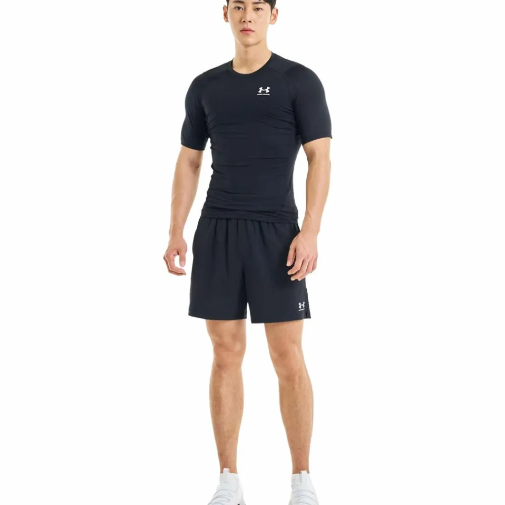 HeatGear SS shirt heren black white*Under Armour Clearance