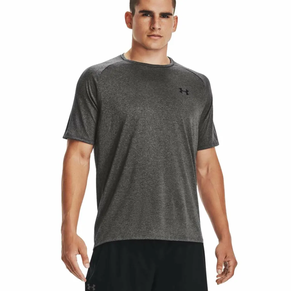 Tech 2.0 shirt heren carbon heather black*Under Armour Clearance