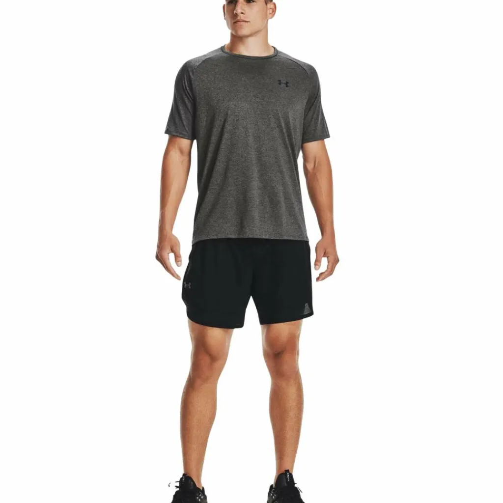 Tech 2.0 shirt heren carbon heather black*Under Armour Clearance