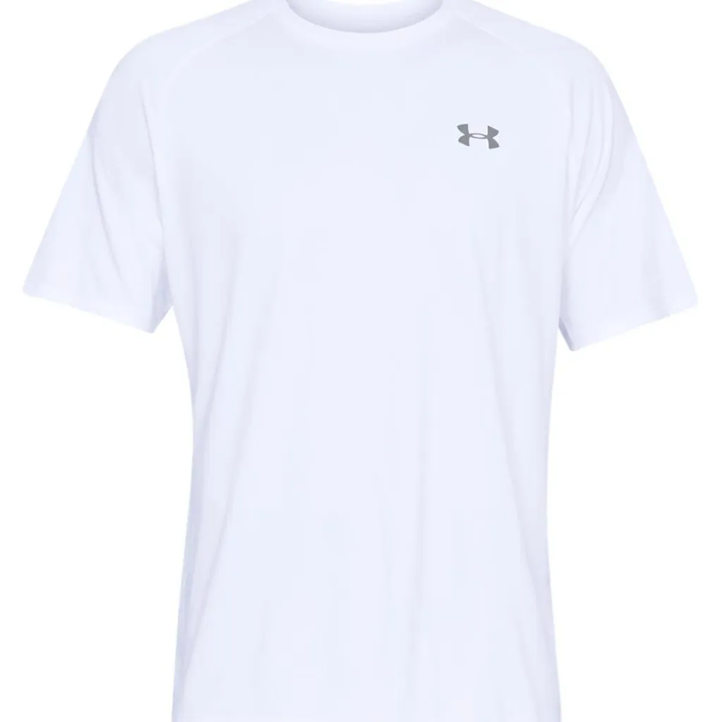 Tech 2.0 sportshirt heren white overcast grey*Under Armour Outlet