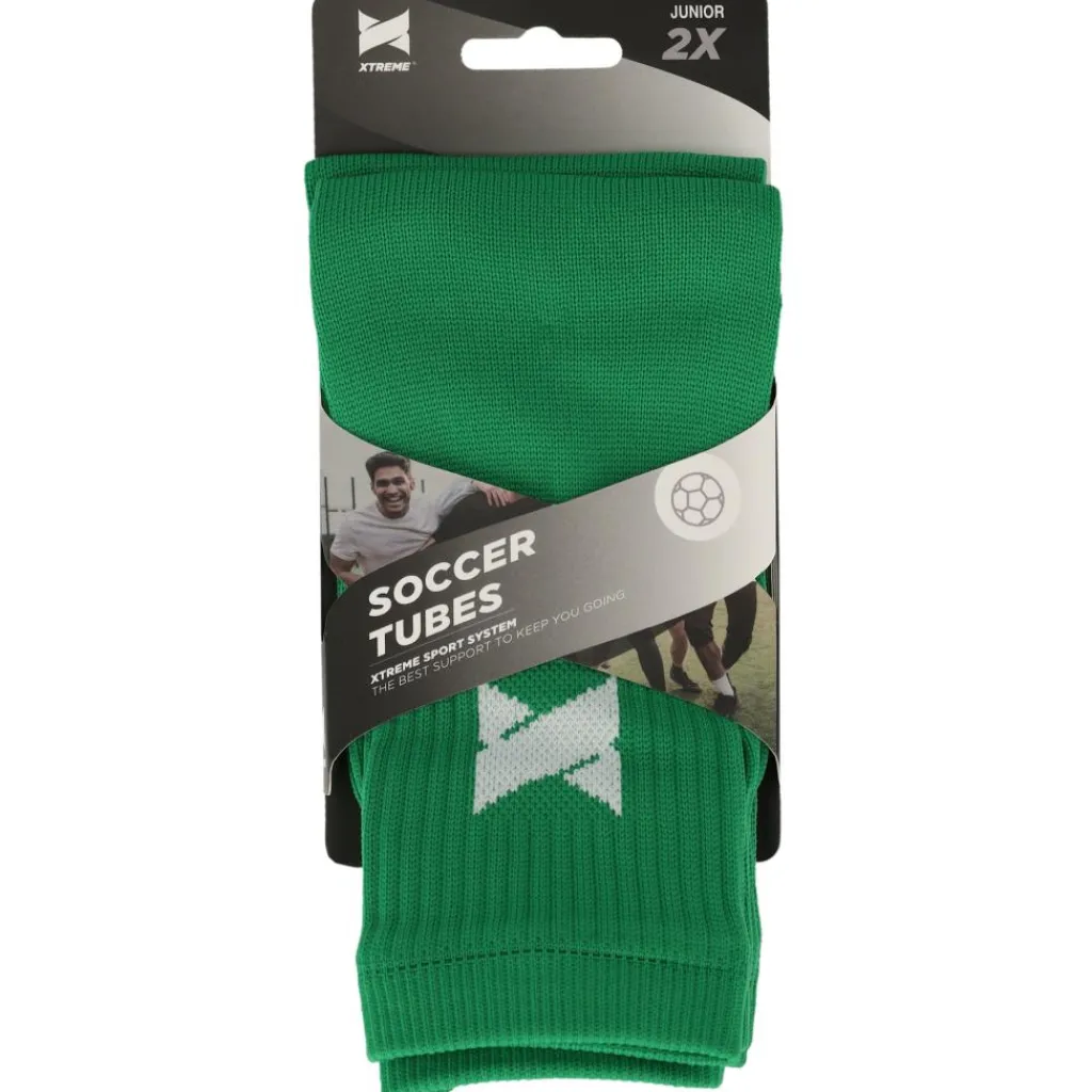 Pro Footless Soccer sleeves green 2-pack*Xtreme Sockswear Outlet