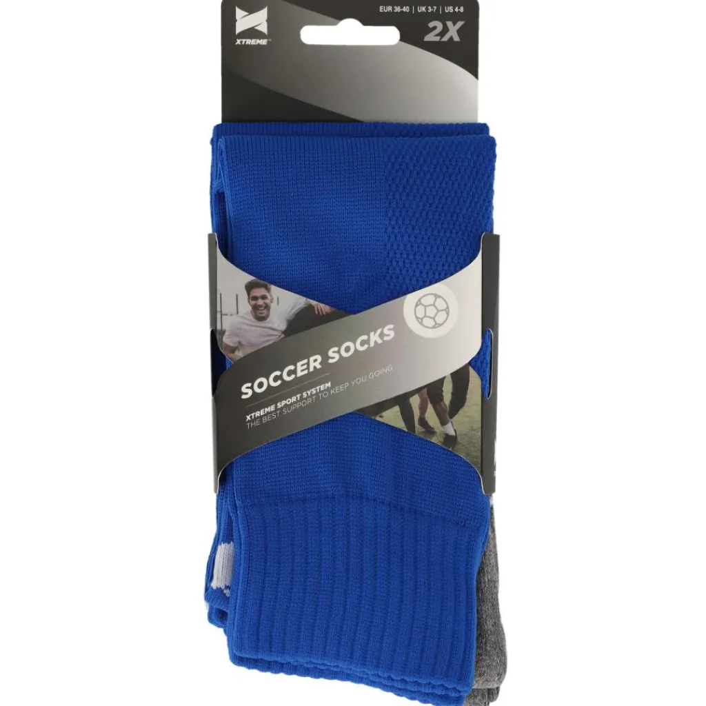 Pro Soccer voetbalsokken kobalt blue 2-pack*Xtreme Sockswear